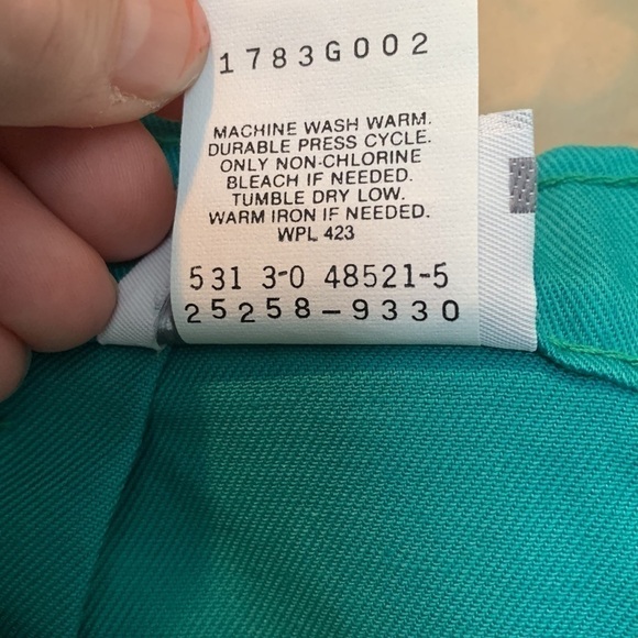 Levi’s Sportswear Vintage Green Button Zipper Pleated Mom Pocket Khaki Pants 13” - Picture 8 of 14